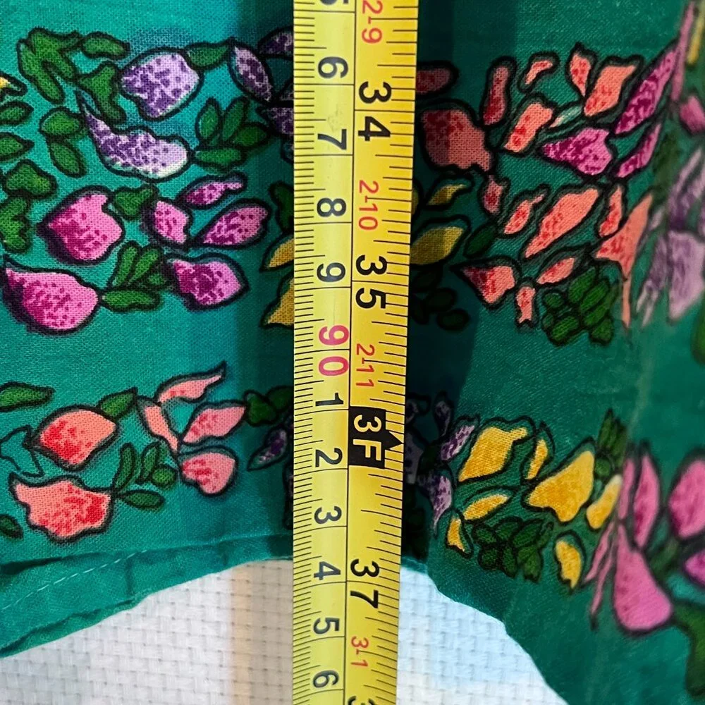 Boho Floral Maxi Skirt S Smocked Waist Tiered Hem Festival‎ Hippie Derek Heart